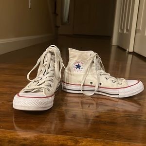 Women’s white high top converse